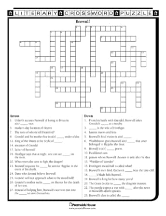 Beowulf Crossword Puzzle prestwickhouse com